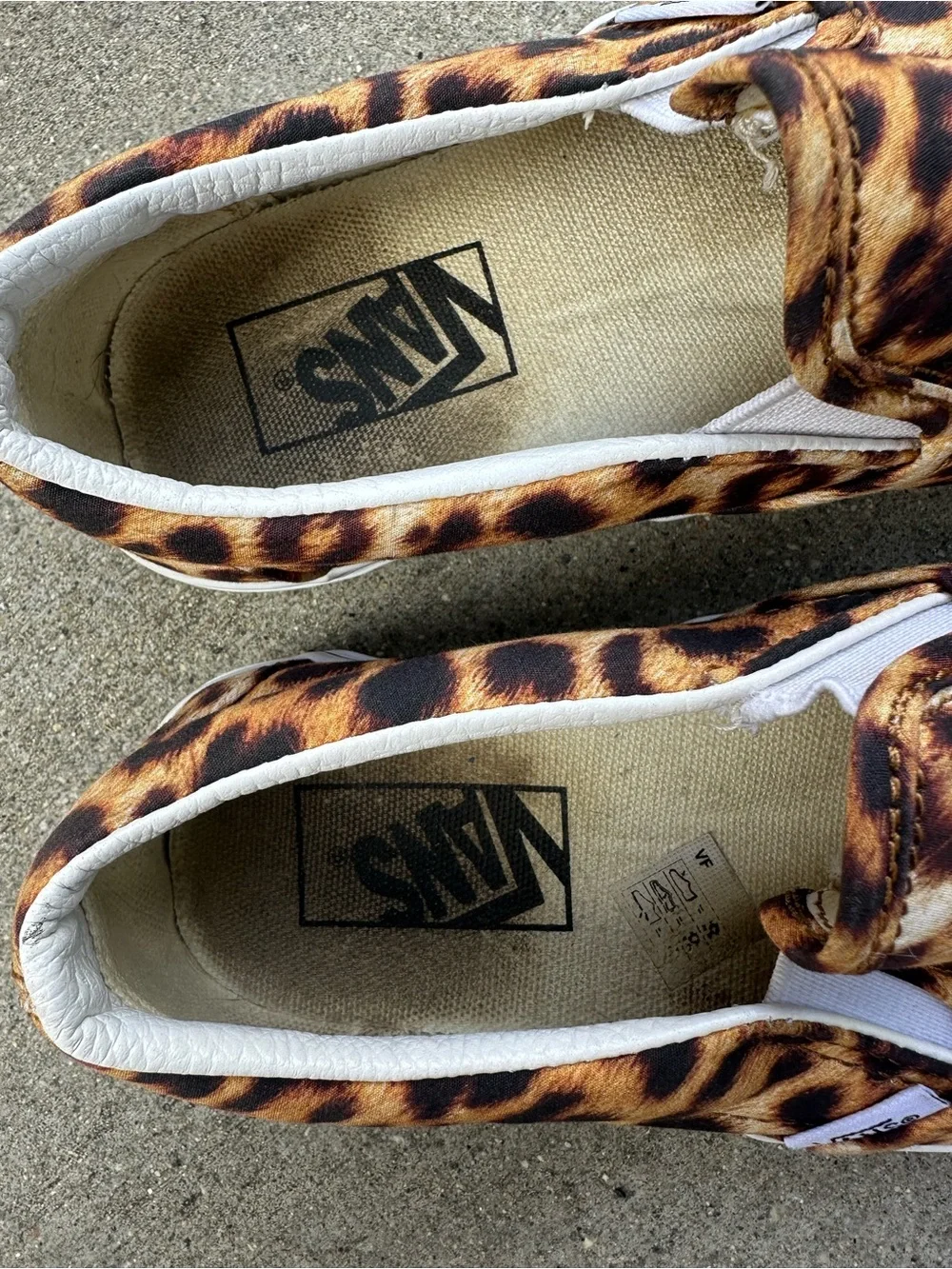 Vans Women’s Leopard Print Slip-On Sneakers - Canvas Size 7